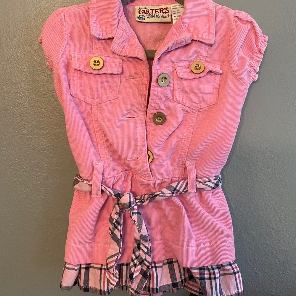 Pink collared 24 month dress